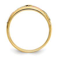 10k Tri-color Black Hills Gold Men's Antiqued Ring-10BH667