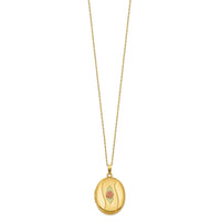 10K w/ 12k Accents and 14k Gold-filled Chain Black Hills Locket-10BH677-18