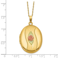 10K w/ 12k Accents and 14k Gold-filled Chain Black Hills Locket-10BH677-18