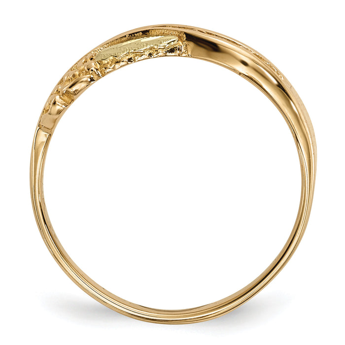 10k Tri-Color Black Hills Gold Diamond Ring-10BH686