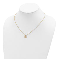 10k Tri-Color Black Hills Gold Double Heart Necklace-10BH688-18
