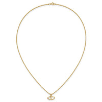 10k Tri-Color Black Hills Gold Double Heart Necklace-10BH688-18