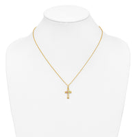 10k Tri-Color Black Hills Gold Cross Necklace-10BH690-18