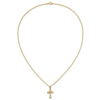 10k Tri-Color Black Hills Gold Cross Necklace-10BH690-18