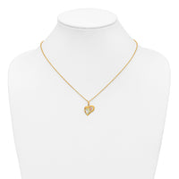 10k Tri-Color Black Hills Gold Hummingbird in Heart Necklace-10BH692-18
