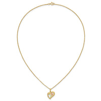 10k Tri-Color Black Hills Gold Hummingbird in Heart Necklace-10BH692-18