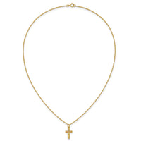 10k Tri-Color Black Hills Gold Cross Necklace-10BH694-18