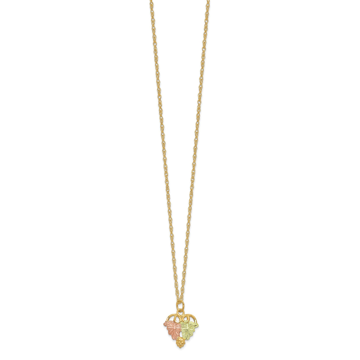 10k Tri-Color Black Hills Gold Necklace-10BH695-18