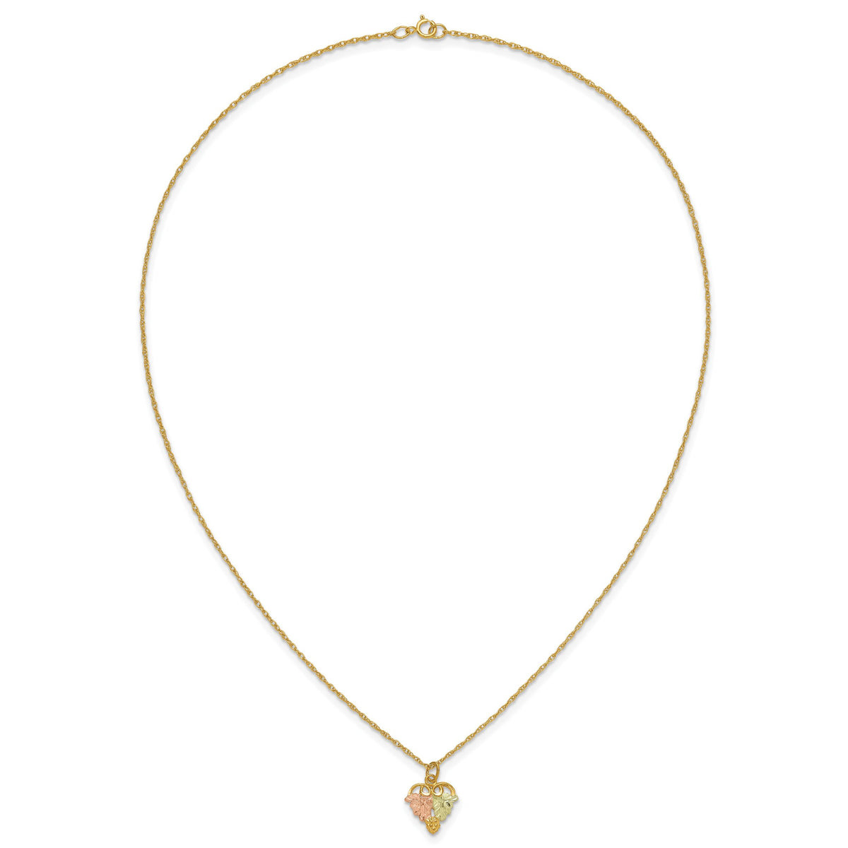 10k Tri-Color Black Hills Gold Necklace-10BH695-18