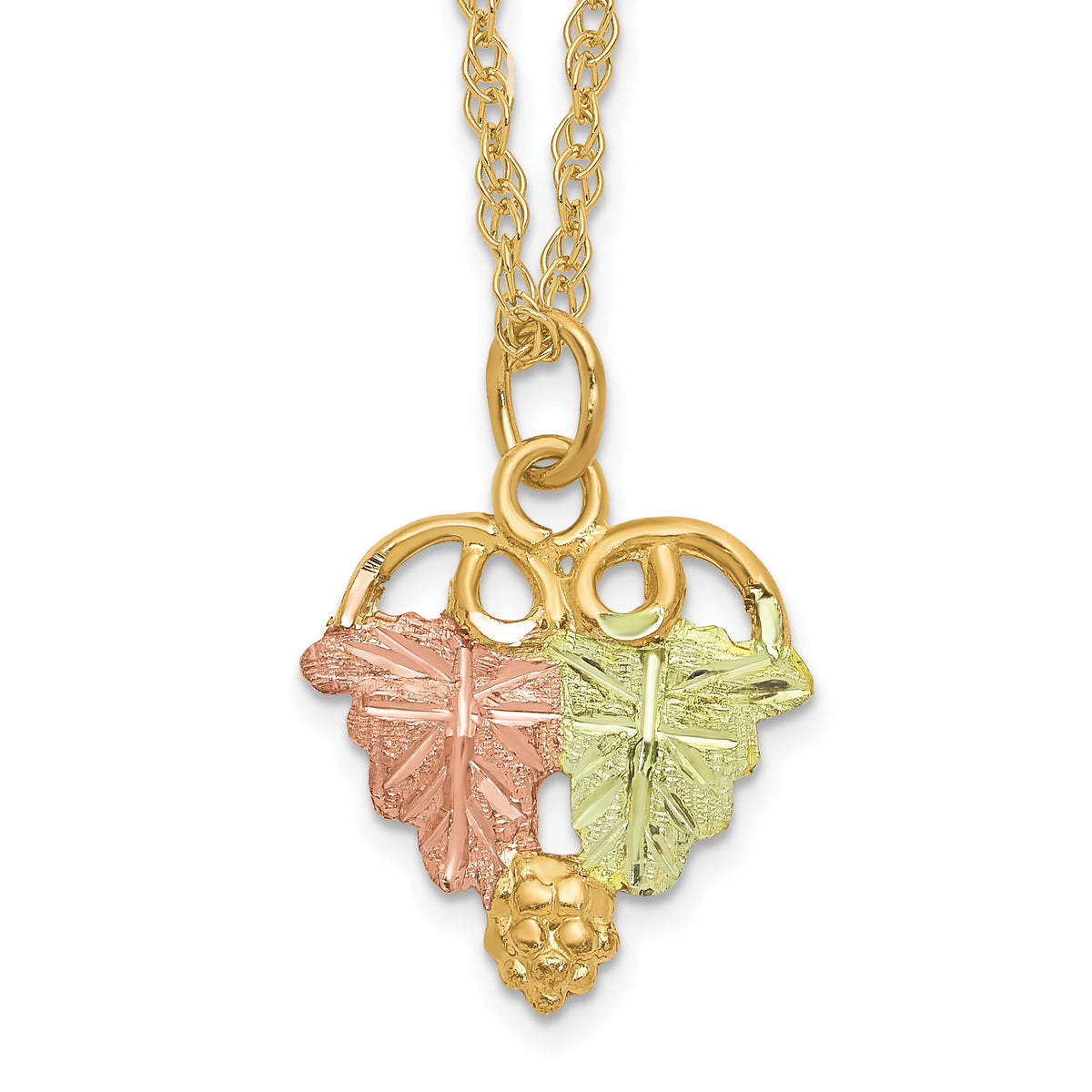 10k Tri-Color Black Hills Gold Necklace-10BH695-18
