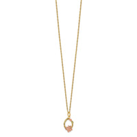 10k Tri-Color Black Hills Gold Butterfly Necklace-10BH701-18