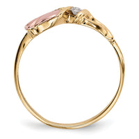 10k Tri-Color Black Hills Gold Diamond Ring-10BH702