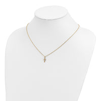 10k Tri-Color Black Hills Gold Cross Necklace-10BH703-18