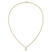 10k Tri-Color Black Hills Gold Cross Necklace-10BH703-18