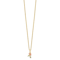 10k Tri-Color Black Hills Gold Hummingbird Necklace-10BH708-18