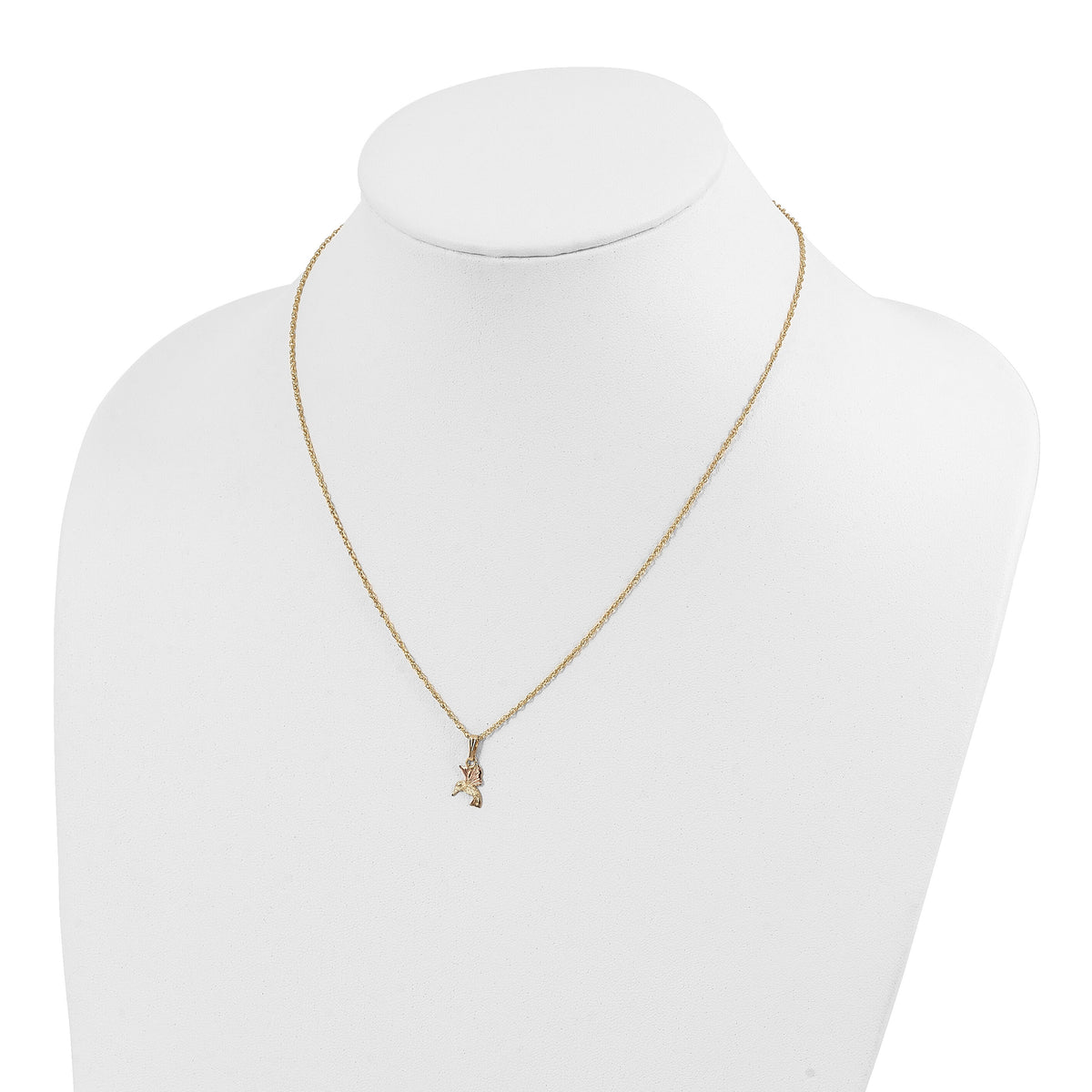 10k Tri-Color Black Hills Gold Hummingbird Necklace-10BH708-18
