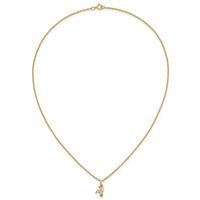 10k Tri-Color Black Hills Gold Hummingbird Necklace-10BH708-18