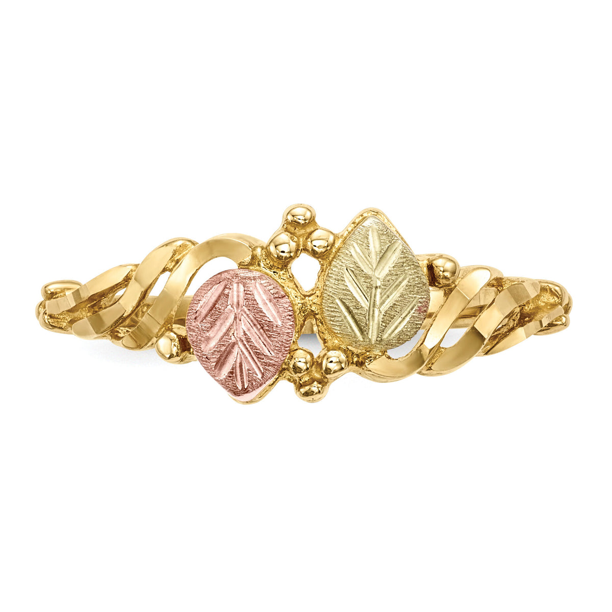 10k Tri-Color Black Hills Gold Ring-10BH710