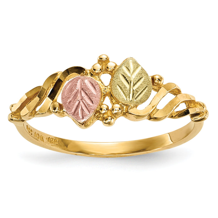 10k Tri-Color Black Hills Gold Ring-10BH710