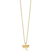 10k Tri-Color Black Hills Gold Dragonfly Necklace-10BH713-18