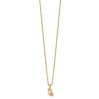 10K Tri-color w/14K Gold-filled Chain Black Hills Gold Necklace-10BH725-18.25