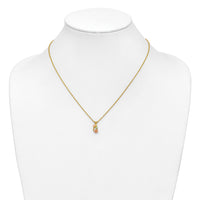 10K Tri-color w/14K Gold-filled Chain Black Hills Gold Necklace-10BH725-18.25