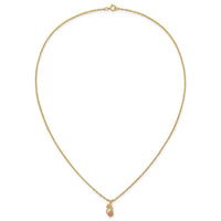 10K Tri-color w/14K Gold-filled Chain Black Hills Gold Necklace-10BH725-18.25