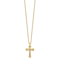 10k w/12K Accents Black Hills Gold Cross 18IN Necklace-10BH729-18