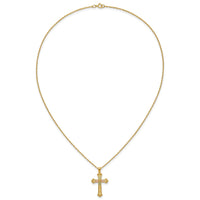 10k w/12K Accents Black Hills Gold Cross 18IN Necklace-10BH729-18