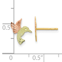 10k w/12K Posts Black Hills Gold Hummingbird Post Earrings-10BH732