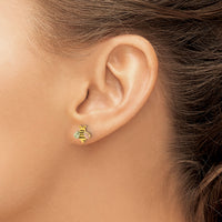 10k w/12K Accents Black Hills Gold Antiqued Bee Post Earrings-10BH734