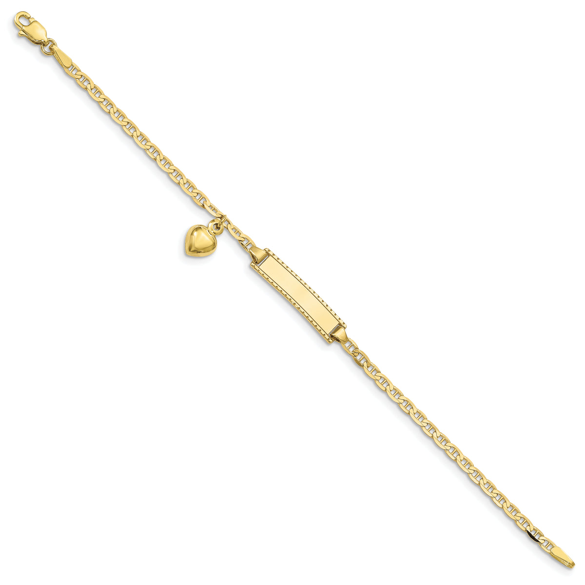 10k Flat Anchor Link ID Bracelet-10BID100-6