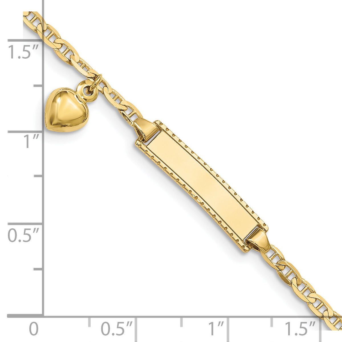 10k Flat Anchor Link ID Bracelet-10BID100-6