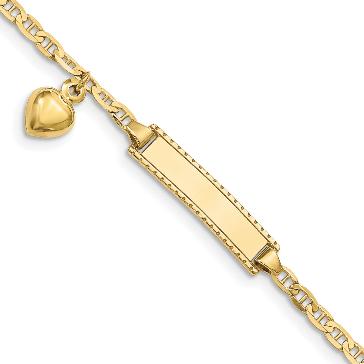 10k Flat Anchor Link ID Bracelet-10BID100-6