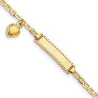 10k Flat Anchor Link ID Bracelet-10BID100-6