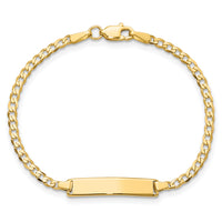 10k Flat Curb Link ID Bracelet-10BID103-5.5