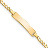10k Flat Curb Link ID Bracelet-10BID103-5.5