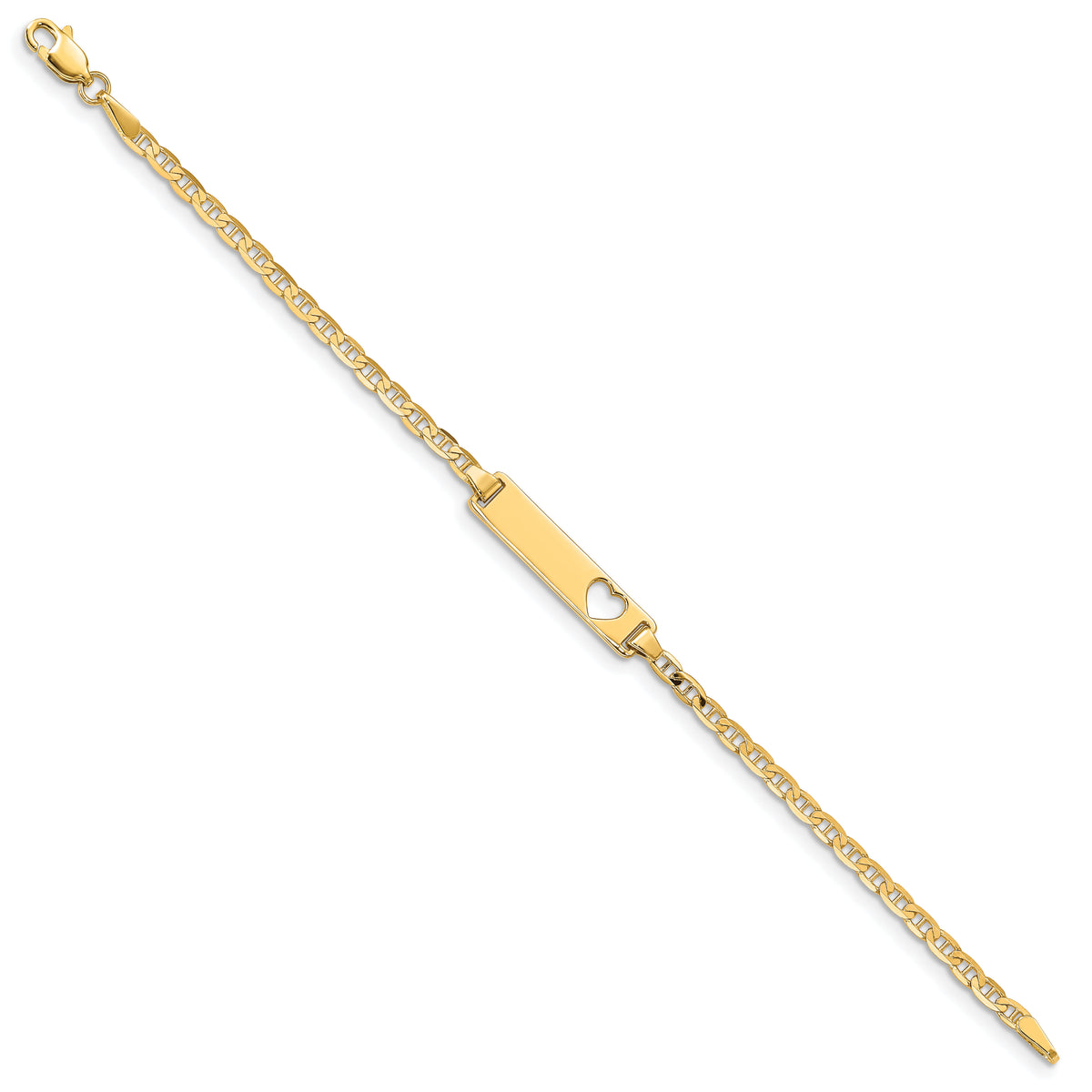 10k Flat Anchor Link ID Bracelet-10BID24-6