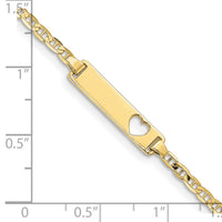 10k Flat Anchor Link ID Bracelet-10BID24-5.5