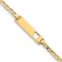 10k Flat Anchor Link ID Bracelet-10BID24-6