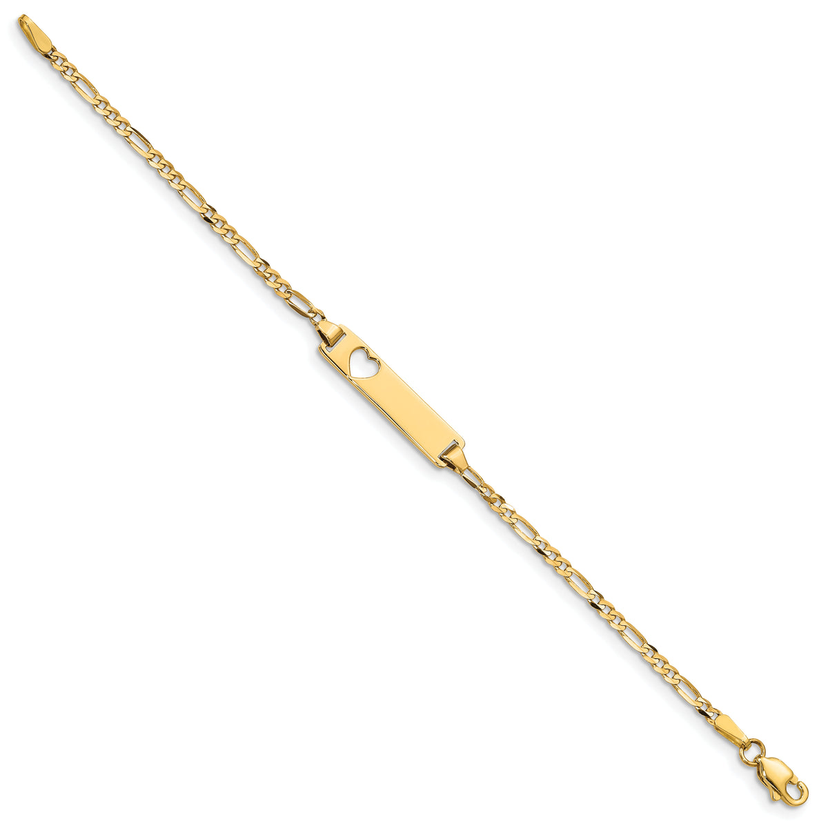 10k Figaro Link ID Bracelet-10BID25-6