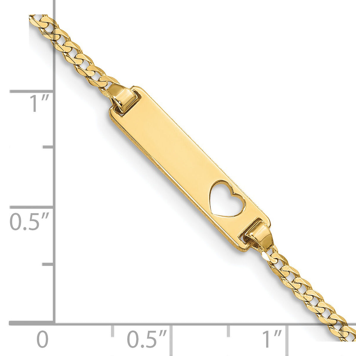 10k Flat Curb Link ID Bracelet-10BID27-6