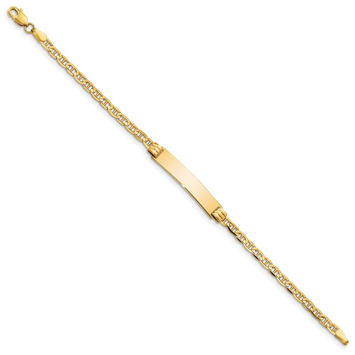 10k Anchor Link ID Bracelet-10BID44-6
