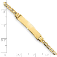 10k Anchor Link ID Bracelet-10BID44-6