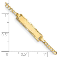 10k Flat Curb Link ID Bracelet-10BID52-6