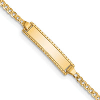 10k Flat Curb Link ID Bracelet-10BID52-6