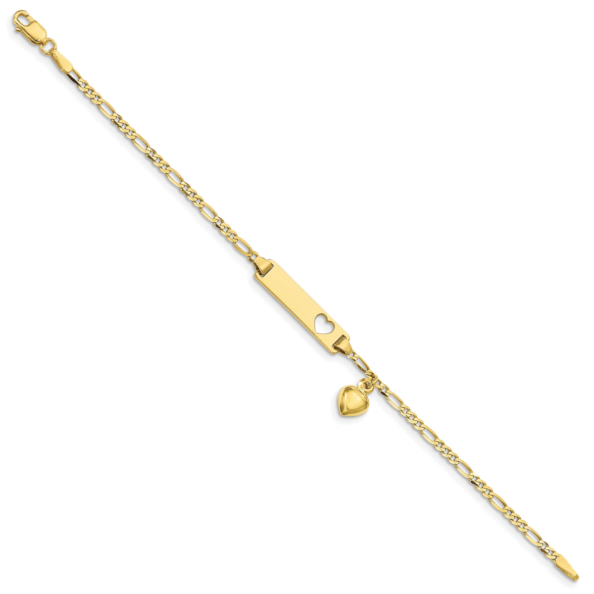 10k Figaro Link ID Bracelet-10BID54-6