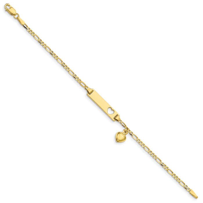 10k Figaro Link ID Bracelet-10BID54-6