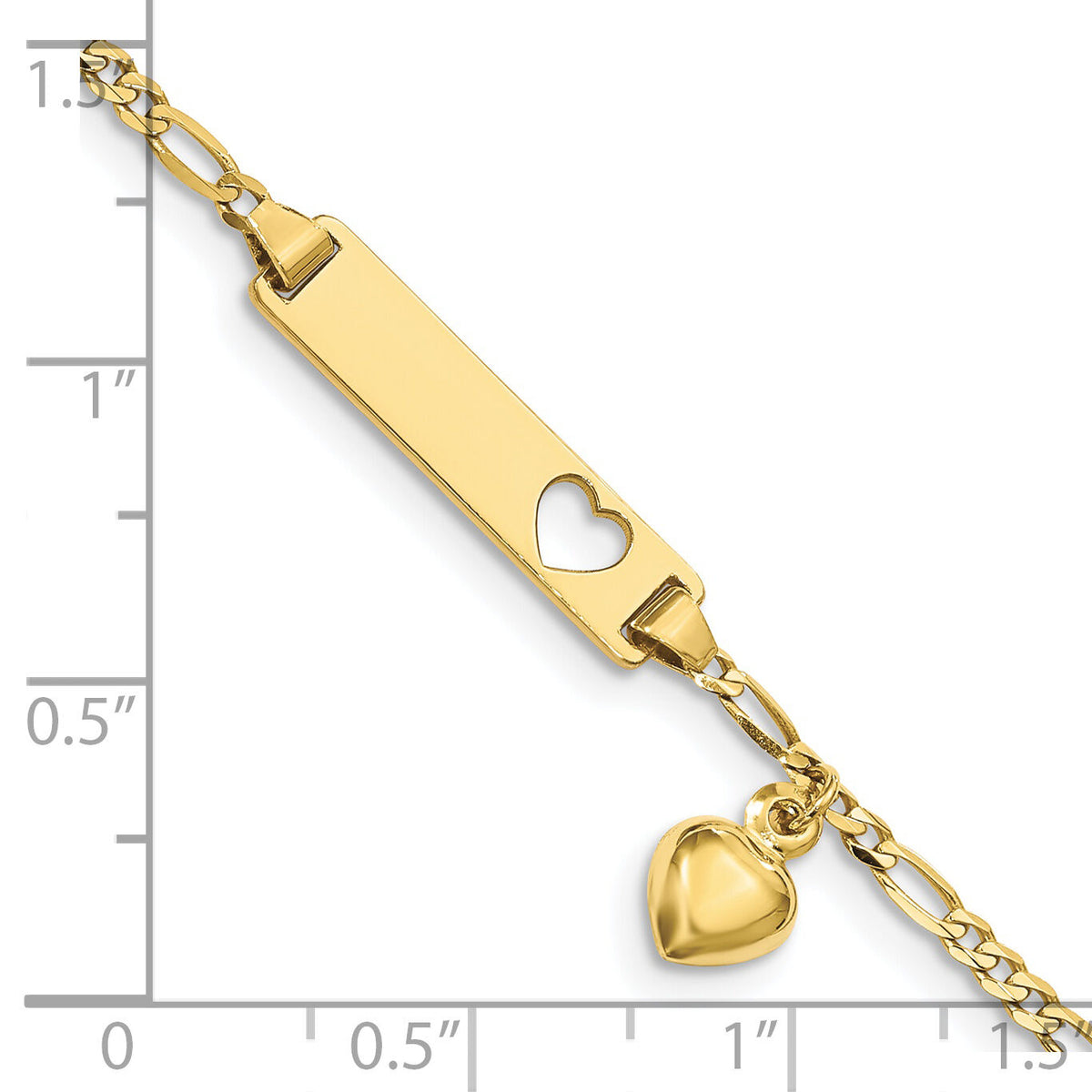 10k Figaro Link ID Bracelet-10BID54-6