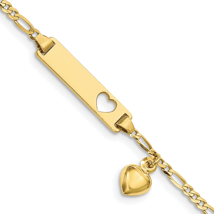 10k Figaro Link ID Bracelet-10BID54-6
